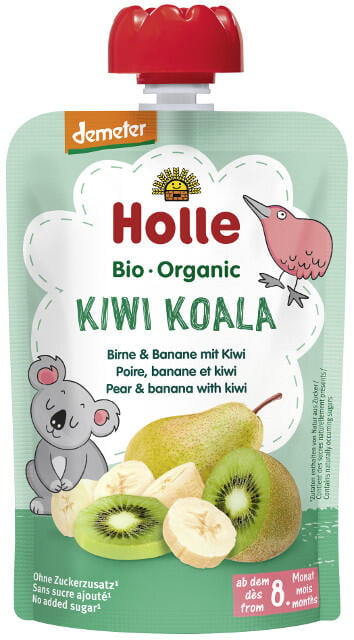Holle Detské Bio pyré (kapsička) hruška, banán a kiwi od 8 mesica