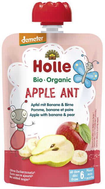 Holle Detské Bio pyré (kapsička) banán, jablko a hruška od 6 mesiaca