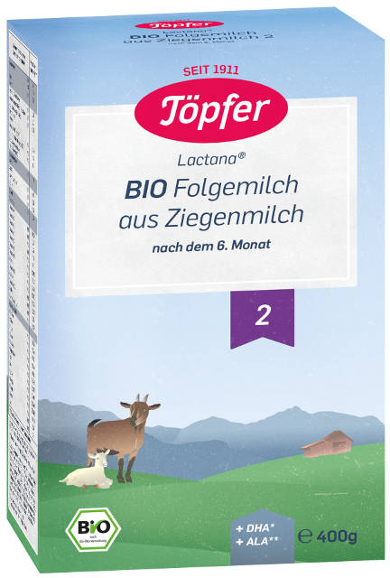 Topfer Bio Kozie mlieko 2 následné dojčenské mlieko, výživa od 6. mesiaca