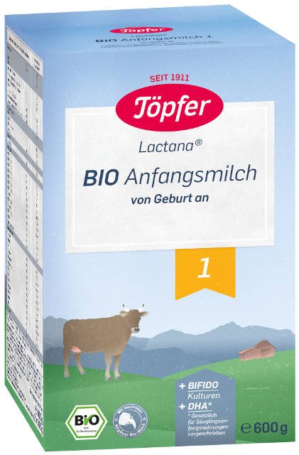 Topfer Bio Lactana 1 počiatočné dojčenské mlieko, výživa od narodenia