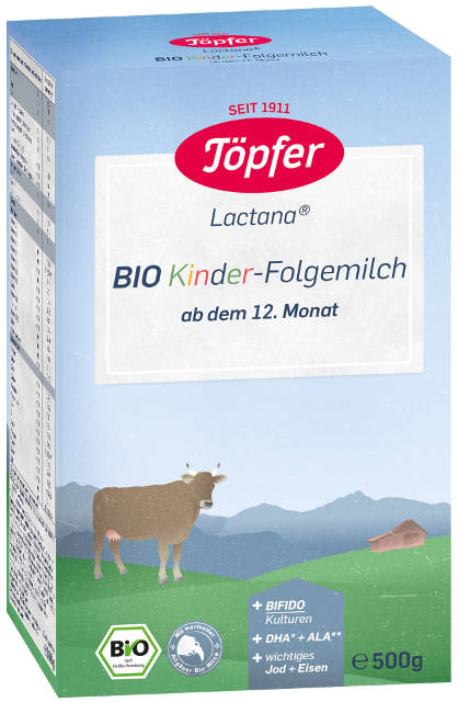 Topfer Bio Lactana detská následné dojčenské mlieko, výživa od 12. mesiaca