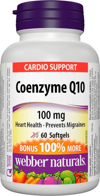 Koenzým Q10 100 mg BONUS Webber Naturals | výživový doplnok | vitamín