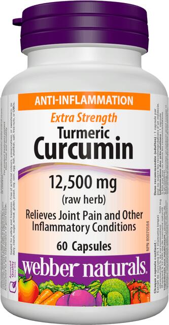 Kurkuma (kurkumín) 12,500 mg Extra Silná Webber Naturals | výživový doplnok | vitamín