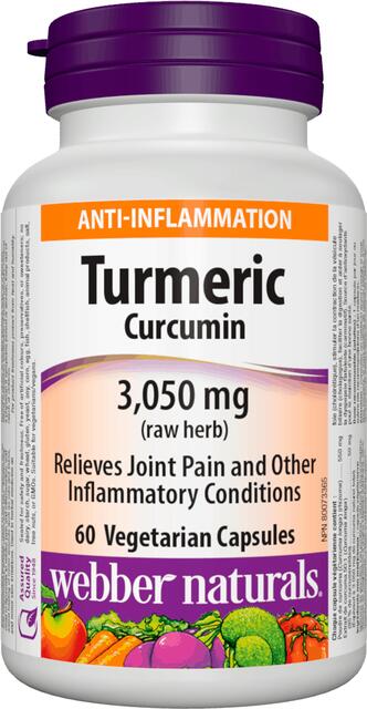 Kurkuma (kurkumín) 3,050 mg Webber Naturals | výživový doplnok | vitamín
