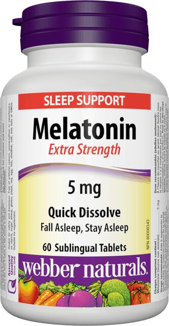 Melatonin 5 mg FORTE Webber Naturals | výživový doplnok | vitamín