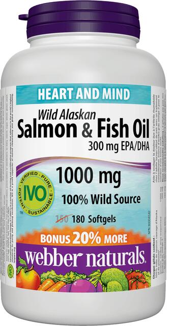 Omega-3 losos a ryba 1000 mg Bonus Webber Naturals | výživový doplnok | vitamín