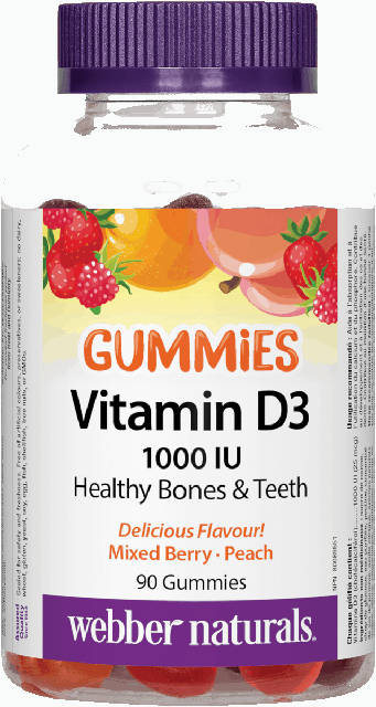 Vitamín D3 1000 IU Gummies Webber Naturals | výživový doplnok | vitamín